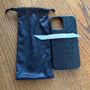 Loopy Case Black Leopard Print Phone Case for iPhone 12